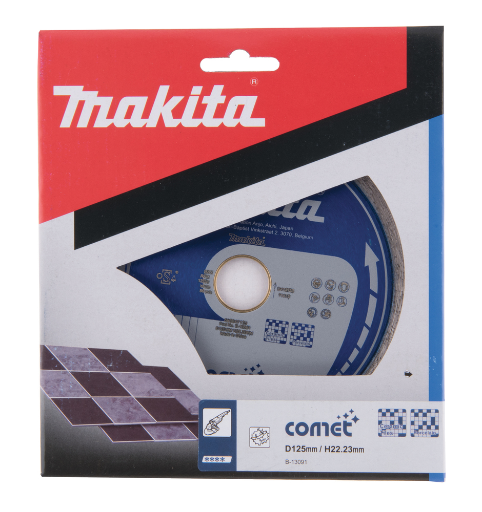MAKITA Diamantschijf 125 mm, Comet, droog en nat, volband