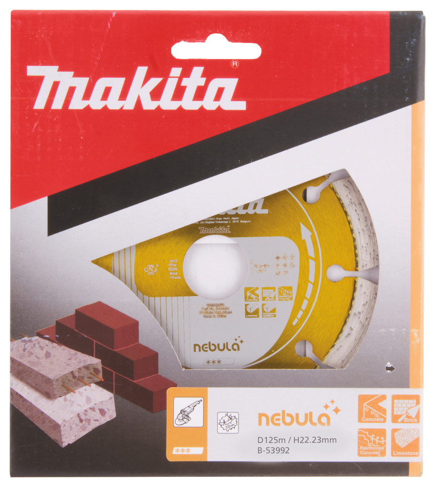 MAKITA Diamantschijf 125 mm, Nebula, droog en nat