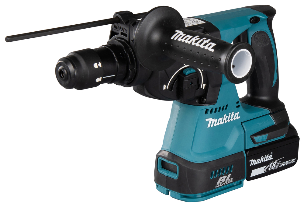 MAKITA Combopack DLX7030T3J LXT ® - Klopboor- en schroefmachine + Slagschroevendraaier + Combihamer + Haakse slijper Ø 125 mm + Cirkelzaag + Decoupeerzaag + Multitool + 3x batterij 5,0 Ah + Lader