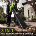 Greenworks GD40BV Accu bladblazer/zuiger