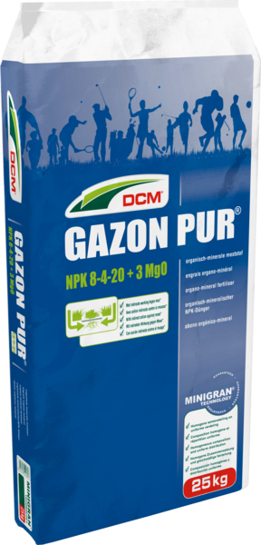 DCM Gazon PUR NPK 8-4-20 (MgO 3) Meststof 25kg - 300m²