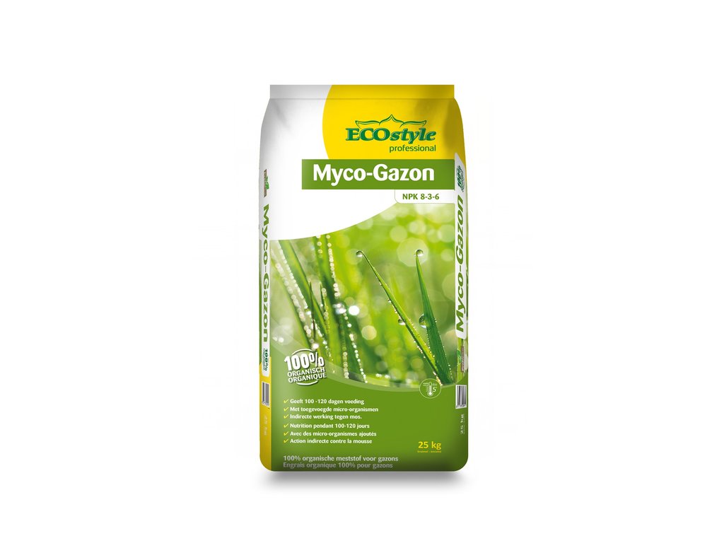 ECOstyle Myco-Gazon - Protozoa en Mycorrhizae NPK 8-3-6 | 25kg