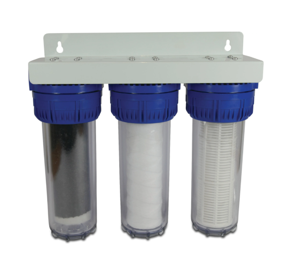 Profec Cartridgefilter 10" kunststof 3/4" binnendraad 8bar 60micron polyester gaas type Triplex