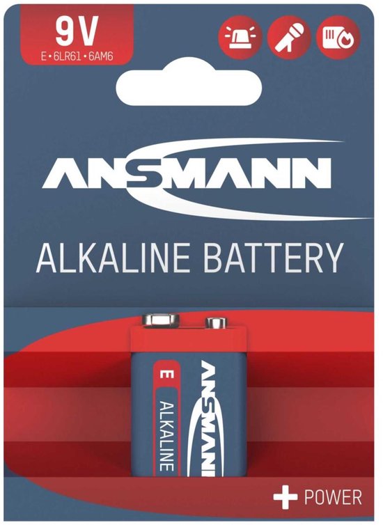 Ansmann Batterij 9V E-Block 6LR61 - 1stuks