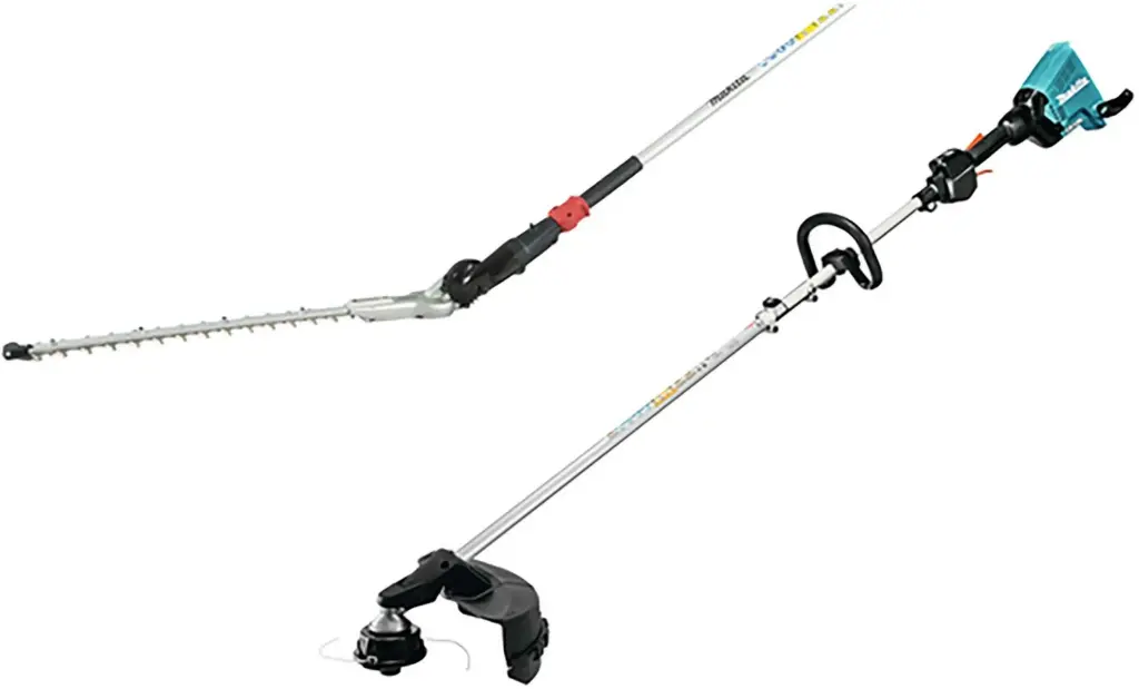 Makita DUX60ZX8 2x18V accu combitool + bosmaaier (EM404MP) en heggenschaar (EN401MP) opzetstuk