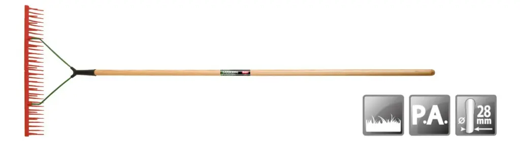 Polet Gazonhark Polyamide 32 tanden 64cm met steel