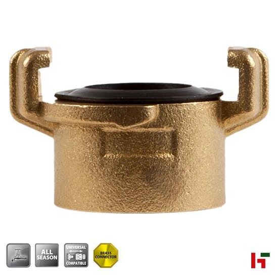 Polet Klauwkoppeling 1"- 25MM BINNENDRAAD MESSING