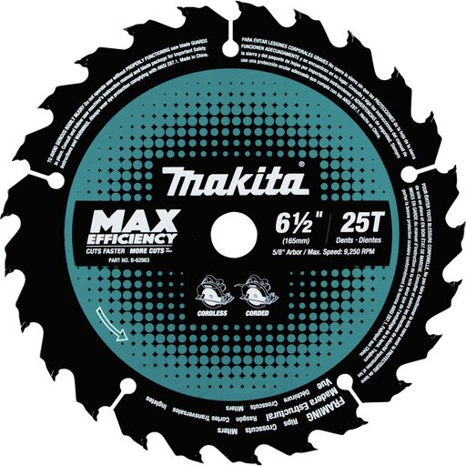 MAKITA Cirkelzaagblad, Efficut TCT, 165 x 20 mm, 25 T