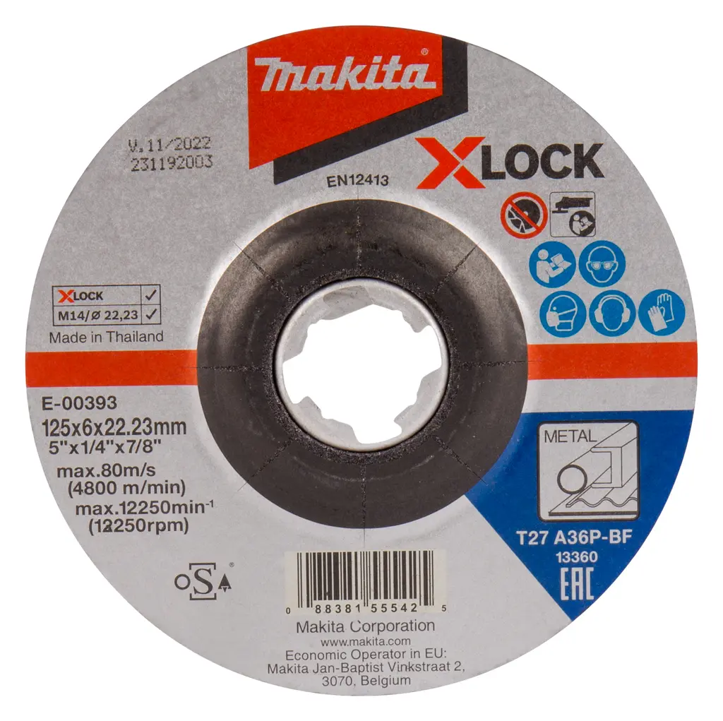 MAKITA Slijpschijf X-Lock, 125 x 6,0 mm, A36P