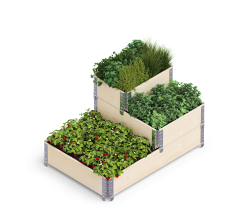 Moestuinbak in trapvorm