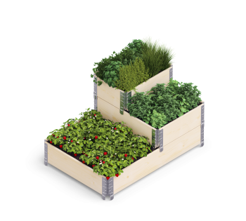 Moestuinbak in trapvorm