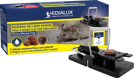 Edialux Choco mouse trap muizenval
