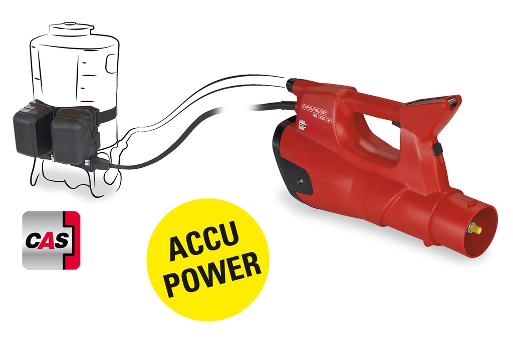Birchmeier AS 1200 AC1 Accu-spuitcompressor  (CAS met accu-pack, met lader)