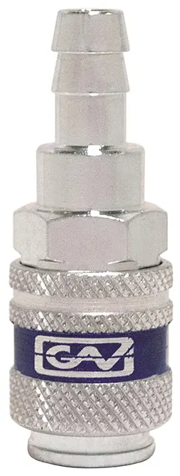 Universele perslucht snelkoppelingen in gehard staal - Slangpilaar 6mm