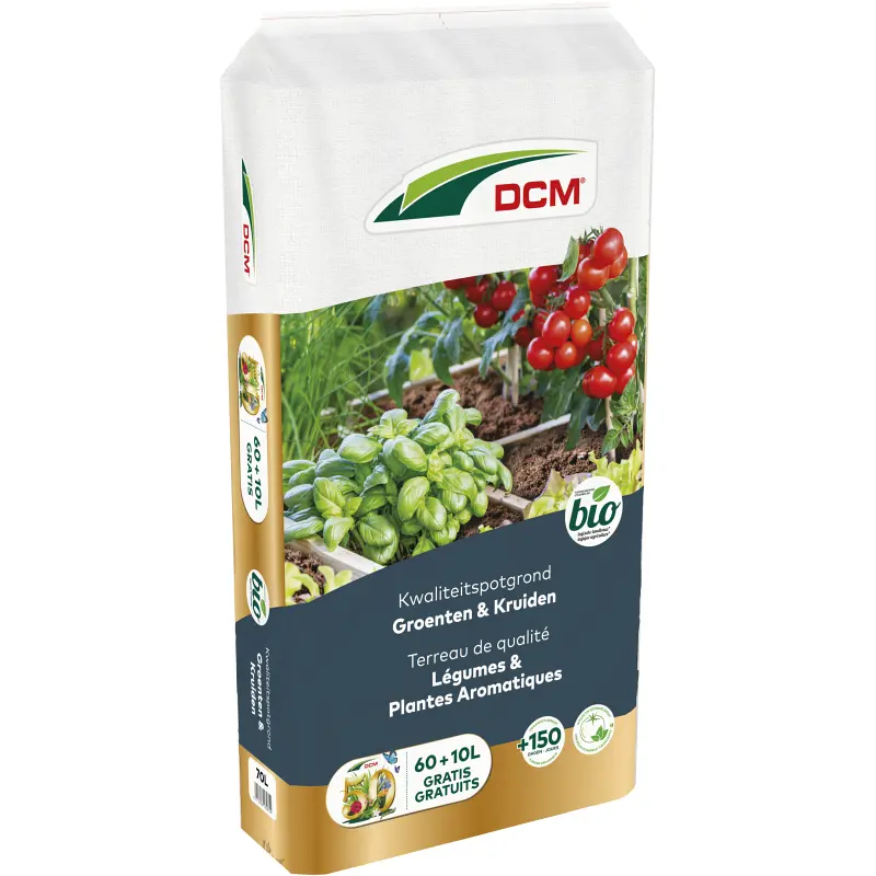 DCM POTGROND GROENTEN & KRUIDEN 60L+10L gratis
