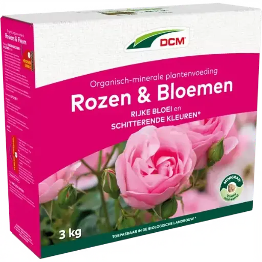 [1003781] DCM Rozen en bloemen 6-4-10+ 2MgO meststof - Minigran - doos van 3kg