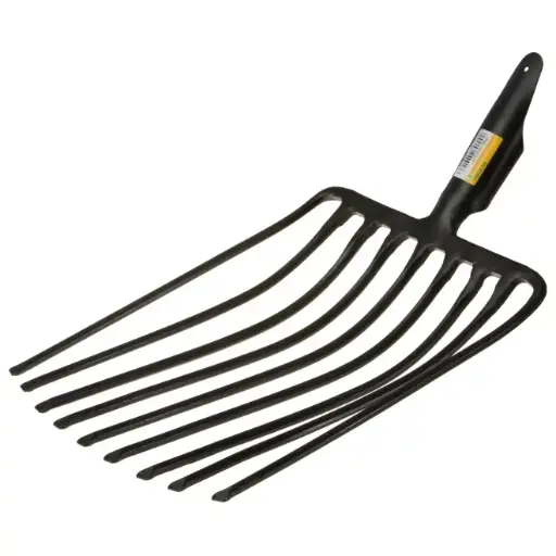 [24091] Freund stenen vork 24091, 9 tanden, 35x27cm, met veerhouder