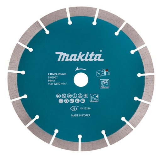 [DRAADKOP 2111KOP] MAKITA Diamantschijf 230 mm, droog en nat