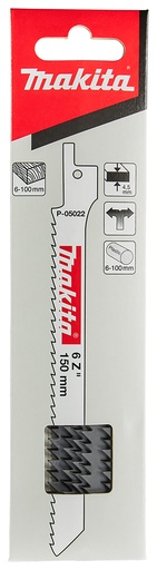 [P-05022] MAKITA Reciprozaagblad 150 x 1,3 mm - Hout & Kunststof