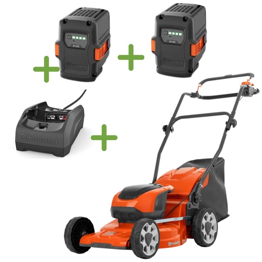 [970500907] Husqvarna LC 137i Accu duwmmaaier 37cm (incl. 2 accu's en lader)