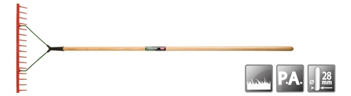 [0303031K] Polet Gazonhark Polyamide 16 tanden 60cm met steel