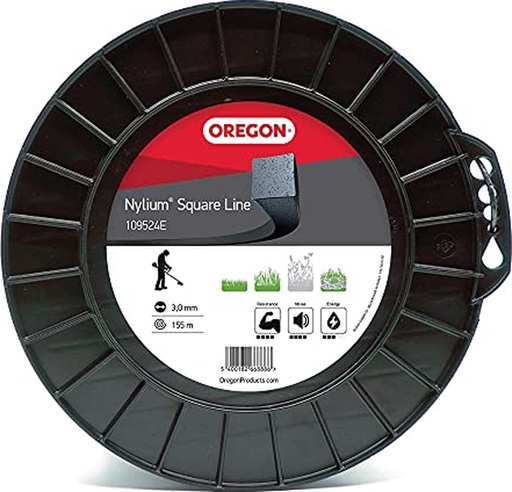 [109524E] Oregon 3,00mm x 155m Nylium® Square maaidraad op rol