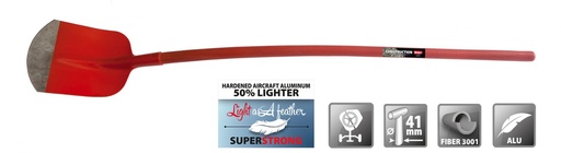 [110212ALF] Polet Prof. Alu Zandschop NR.2 met Fiber steel 3001 1.3m