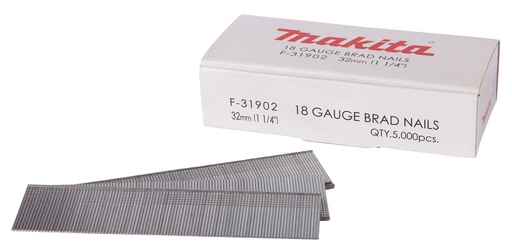 [F-31902] MAKITA Doos brads, 1,2 mm, 18 Ga, 32 mm, 5000 stuks