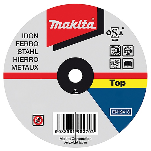 [P-53023] MAKITA Doorslijpschijf 125 x 1 x 22,23 mm - staal