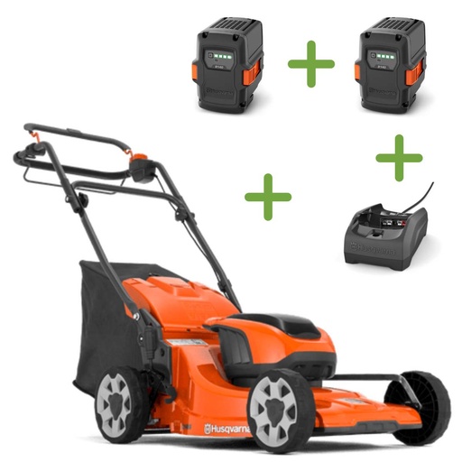 [970541903] Husqvarna LC 142iS Accumaaier 42cm zelftrekkend (Incl. 2 accu's en lader )