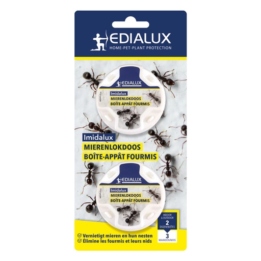 [1103007898] Edialux Imidalux MIERENLOKDOOS 2 stuks