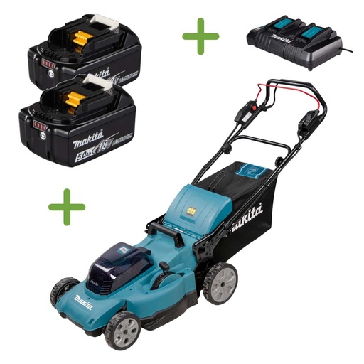 [DLM481CT2] Makita DLM481CT2 Accu grasmaaier 18V - 46cm maaibreedte (incl. 2 accu's en lader)