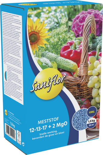 [1007171] Saniflor Blauwe korrel NPK 12-13-17 +2Mgo 1,5kg