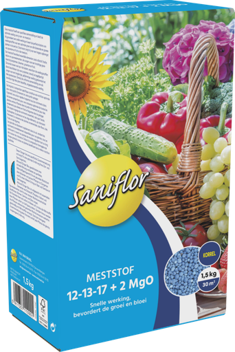 [1007171] Saniflor Blauwe korrel NPK 12-13-17 +2Mgo 1,5kg