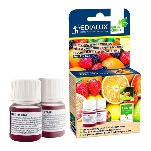[navulling] Edialux fruitvliegjesval lokstof navulling 2 x 30ml