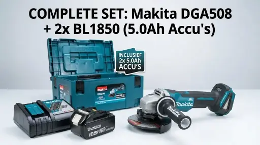 [DGA508RTJ] Makita Haakse slijper 18V DGA508RTJ